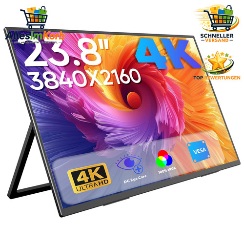 Tragbarer monitor 4k - tragbarer, 23,8"