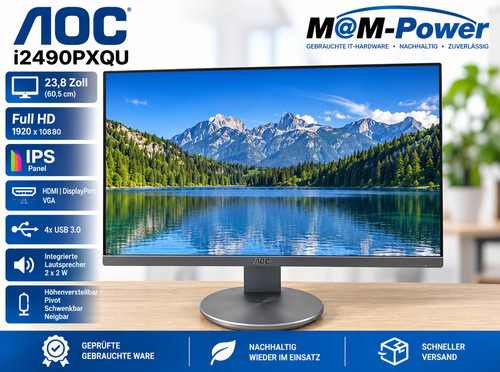 Aoc i2490pxqu zoll - -23,8, full